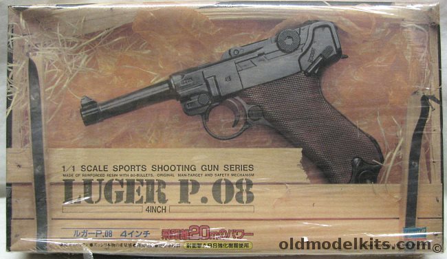 Crown 1/1 Lugar P.08 Full Size Replica With 80 Bullets / Original 'Man Target' / Safety Mechanism - (ex-LS), G708 plastic model kit